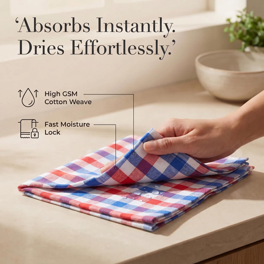 Urban Villa Cloth Napkins July4th 20x20 (Set of 12) Red/Blue