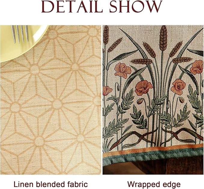 patdrea Vintage French Linen Tablecloth,Square,55"x55"-Cudillero