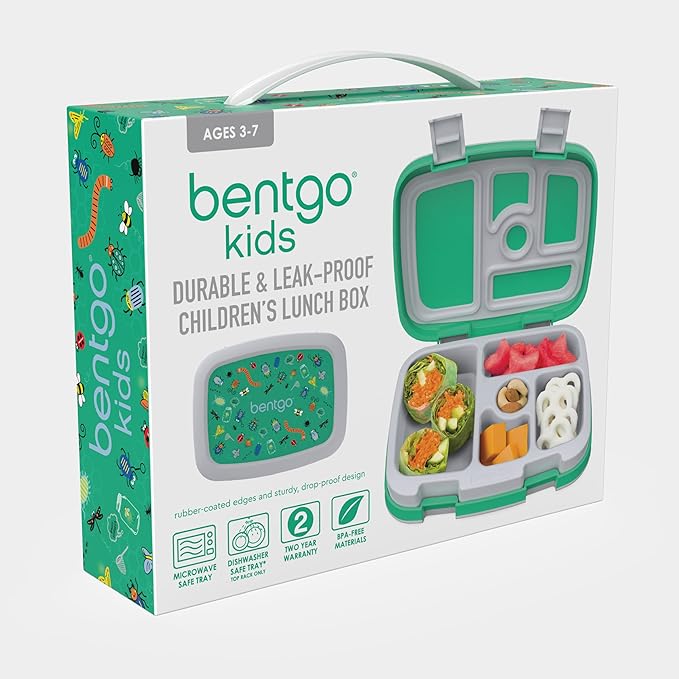 Bentgo Kids Prints Leak-Proof 5-Compartment Bento-Style Kids Lunch Box