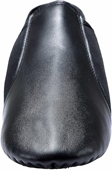 Dynadans Leather Upper Slip-on Jazz Dance Shoe for Women Men's Dance Shoes Black 9.5M