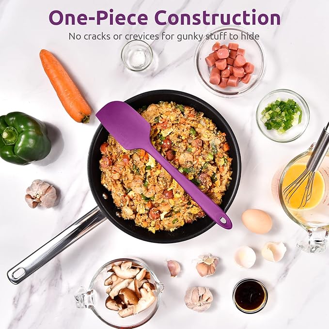 U-Taste Silicone Large Spatula, 600ºF High Temp Bowl Scraper, 11.38"/Purple