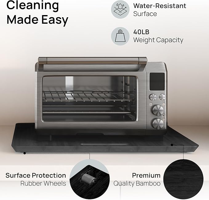 Ibyx Appliance Slider, Sliding Tray for Coffee Maker, 21 x 15 in, Black