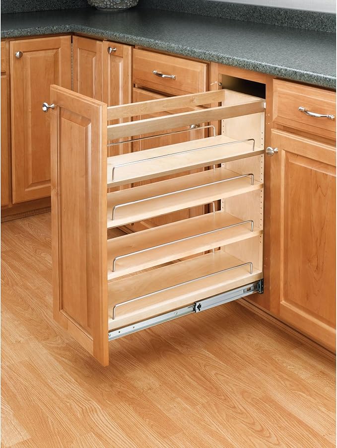 Rev-A-Shelf Pullout Kitchen Cabinet Organizer, Min Cabinet Opening 8.5" W