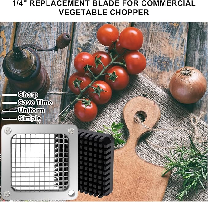KELEYU 2Pcs 1/4''Commercial Vegetable Replacement Chopper Blade