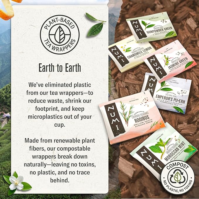 Numi Organic Matcha Toasted Rice Tea, 18 Green Tea Bags, Medium Caffeine