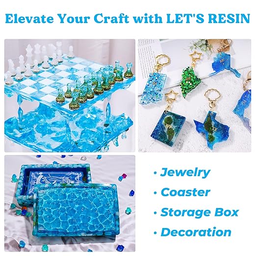 LET'S RESIN Epoxy Resin Kit,1 Gallon Bubble Free & Crystal Clear Resin