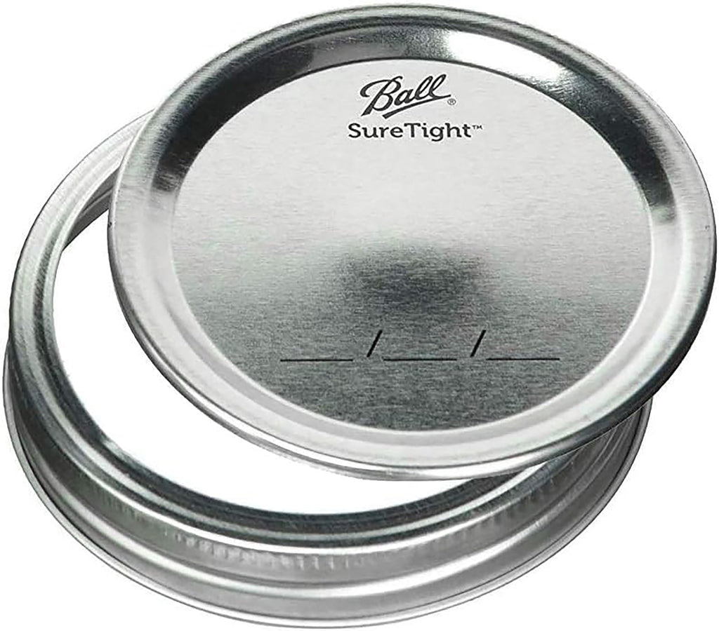Ball - 64oz Wide Mouth Jars with Lids & Bands 5 Pack Jars | Half Gallon Large Glass Mason Jar for Food Storage with airtight Lid, 0.5 Gallon Glass Jar with Lid and Bands, Set of 5