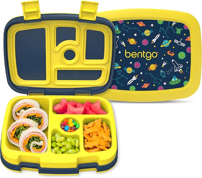 Bentgo Kids Prints Leak-Proof 5-Compartment Bento-Style Kids Lunch Box