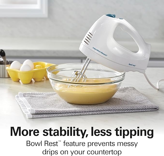 Hamilton Beach 6-Speed Electric Hand Mixer With QuickBurst and Bowl Rest