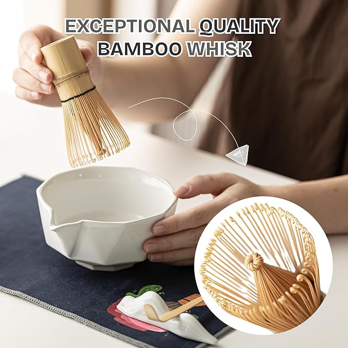 8-Piece Matcha Whisk Set with Bowl for Beginners