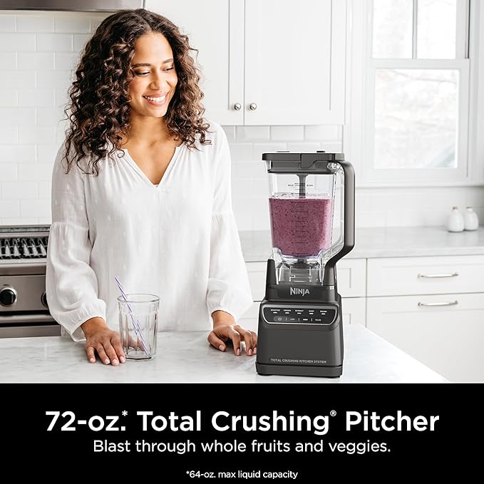 Ninja Kitchen System All-in-One, 72oz Pitcher, 8-Cup, 1200W, Grey, BR601AMZ