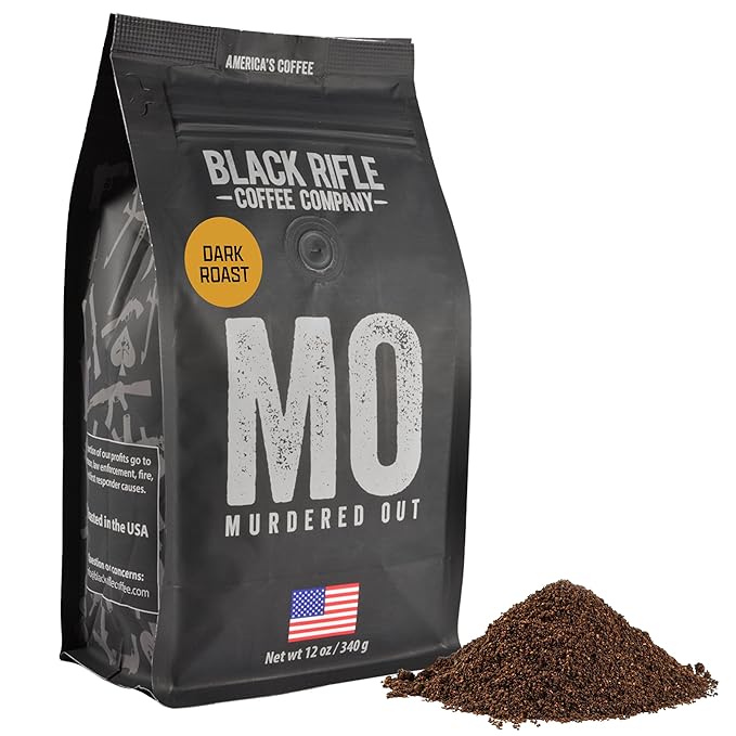 Black Rifle Coffee Dark Roast Ground Coffee Murdered Out 12 oz