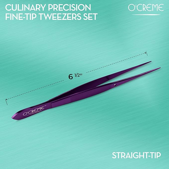 O'Creme Stainless Steel Kitchen Tweezers with Fine Tip
