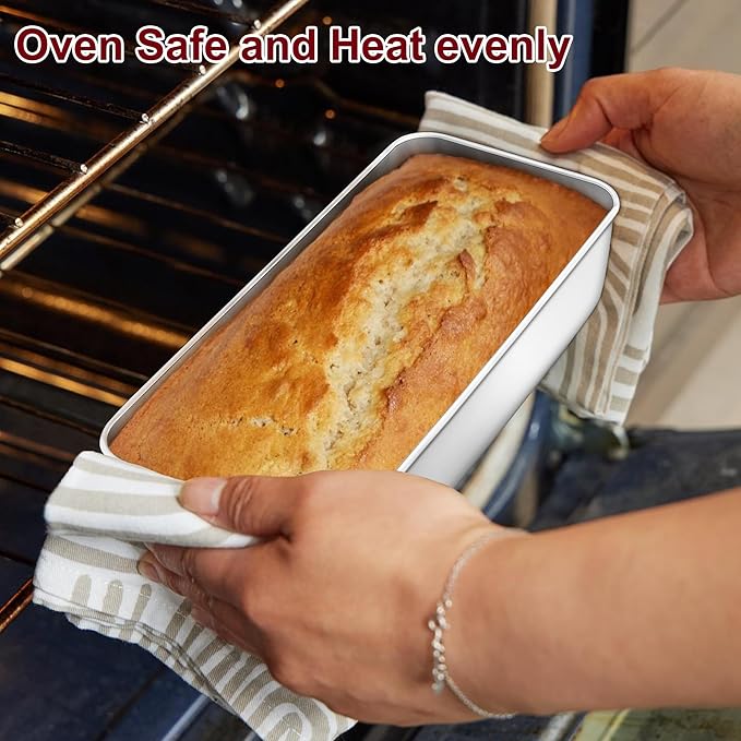 LIANYU 3 Pack 12 x 5 Inch Large Loaf Pans, Bread Pan Sets for Baking