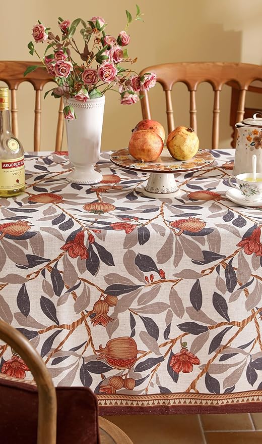 patdrea Vintage French Linen Tablecloth,Square,67"x67"