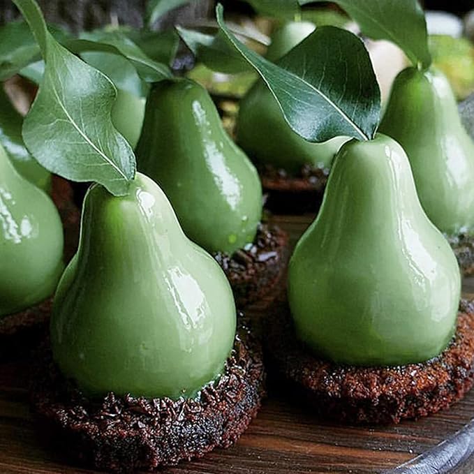 OCPO Kitchen Pear Silicone Mold for Baking Mousse Cake, 8 Cavities