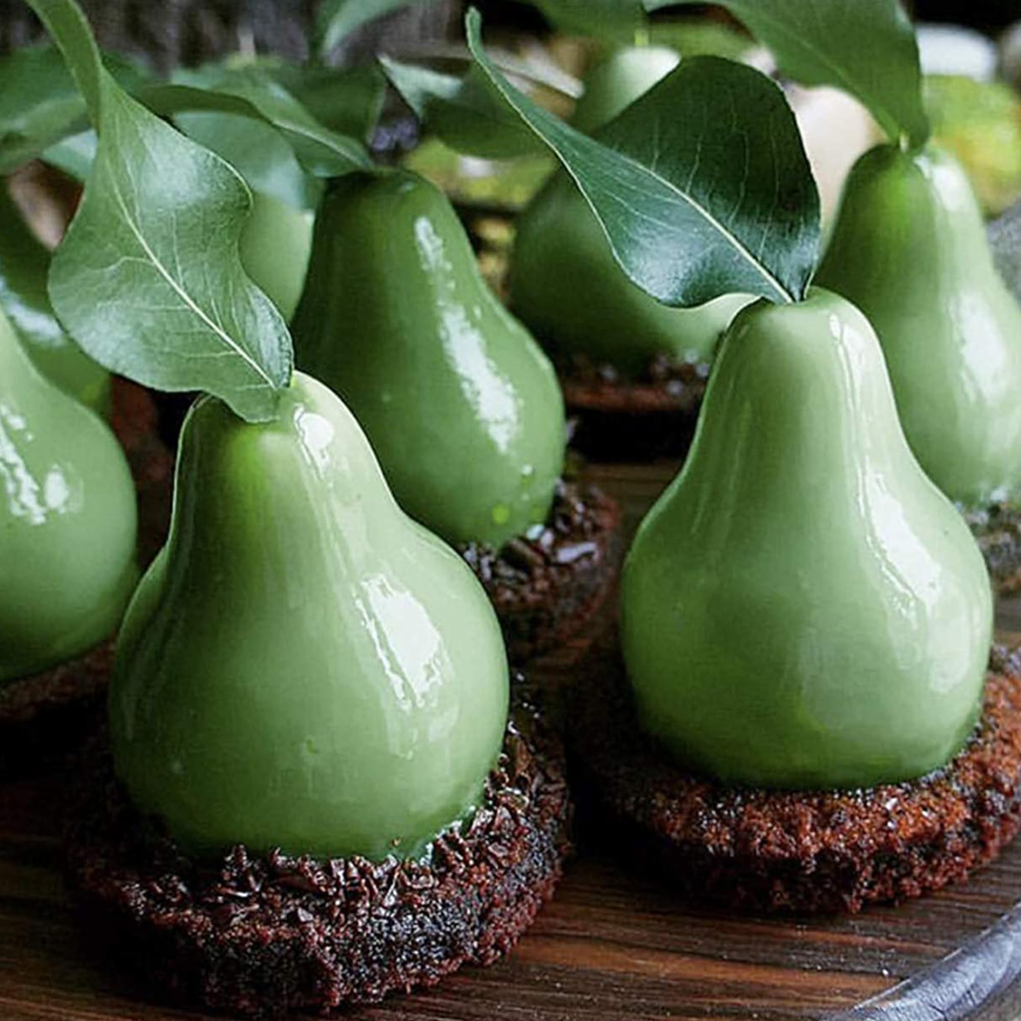 OCPO Kitchen Pear Silicone Mold for Baking Mousse Cake, 15 Cavities