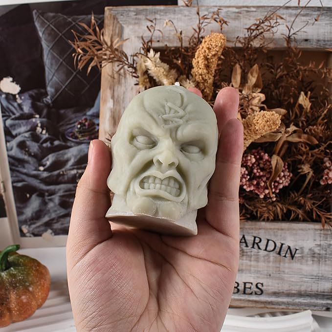 Skull & Ghost Head Molds - 3D Animal Silicone Molds for Resin Casting & Candle Making