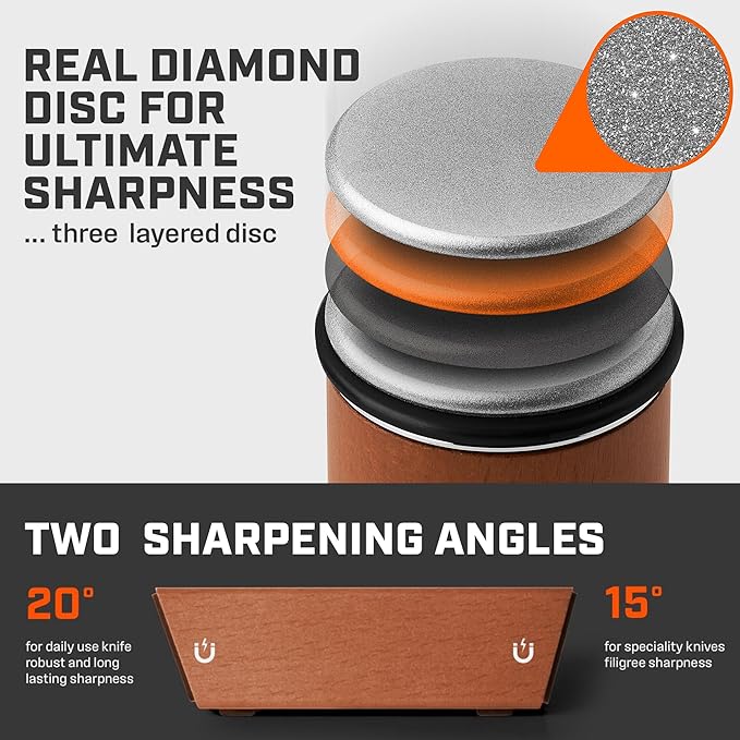 The Original Tumbler Rolling Knife Sharpener™ (Wood)
