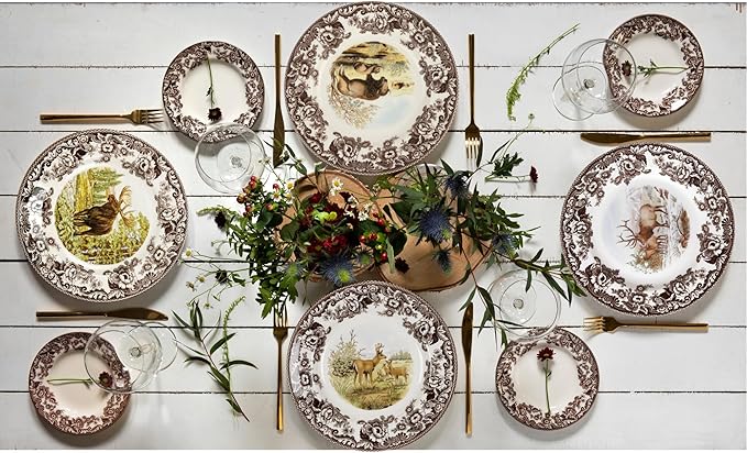 Spode – Woodland – Dinner Plate - Moose - Brown/White