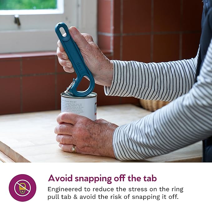 Dext - Ring Pull Can Opener, Pop Can Opener for Seniors, Arthritis, and Parkinson’s, Easy Open, Ergonomic Handle with Comfortable Grip. Perfect for Soda, Pet Food, and More (Apricot)