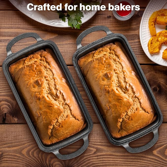 Apatiner 2 in 1 Cast Iron Bread Pan with Lid, Durable Loaf Pans for Baking Homemade Sourdough and Meatloaf, Bread Oven Cast Iron Cookware, Bread Loaf Pan, Sourdough Baking Pan