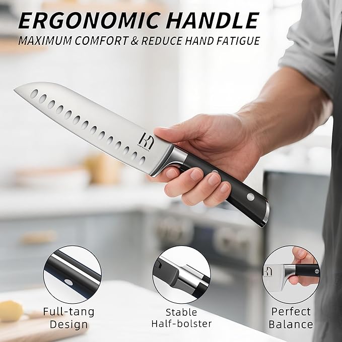 KnifeSaga 15 Pcs Japanese Knives Set for Kitchen, Razor Sharp, Professional
