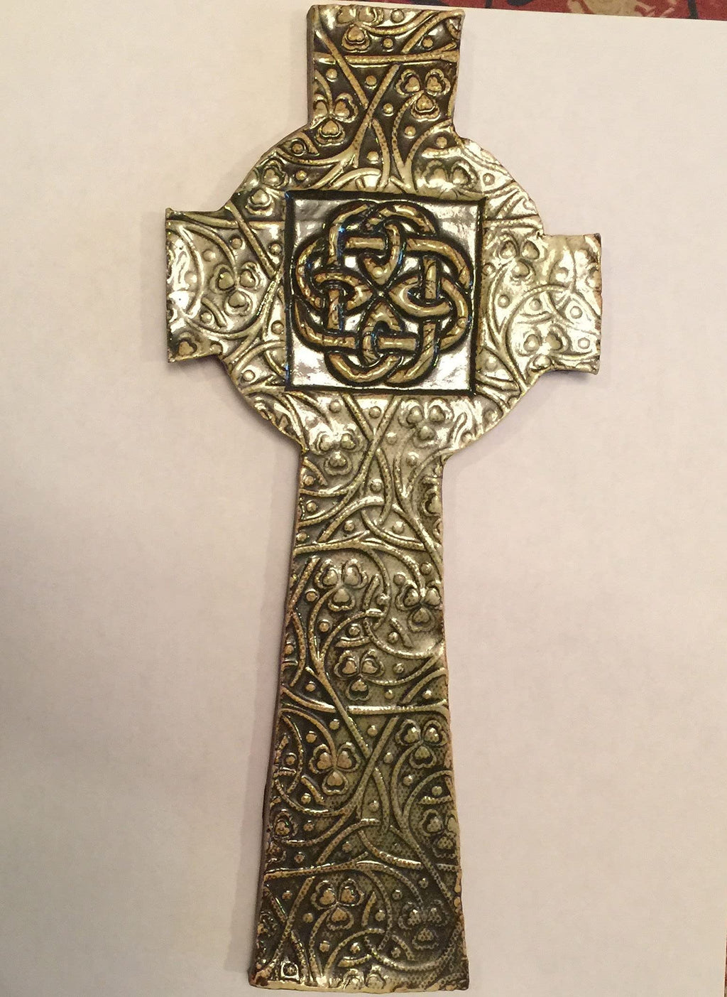 IRISH CLOVER KNOT Embossing Rolling Pin. Dough Roller with Shamrock Pattern for Homemade Cookies and Pottery by Algis Crafts