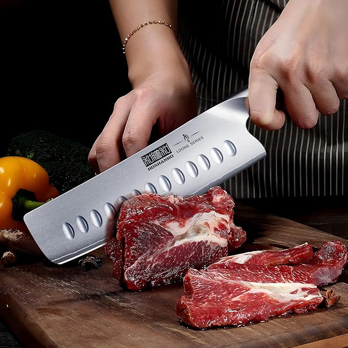 HOSHANHO 7 Inch Nakiri Knife, Ultra Sharp Japanese Kitchen Chef Knife