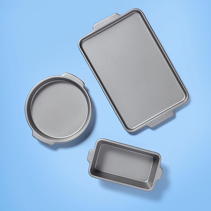 Starfrit The Rock Wav 9" Non-Stick Square Baking Pan, Carbon Steel, Grey
