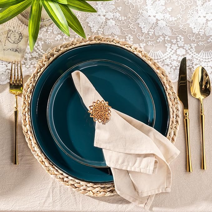 AmorArc Dinnerware Sets for 4, 12 Pieces Ceramic Plates and Bowls Set