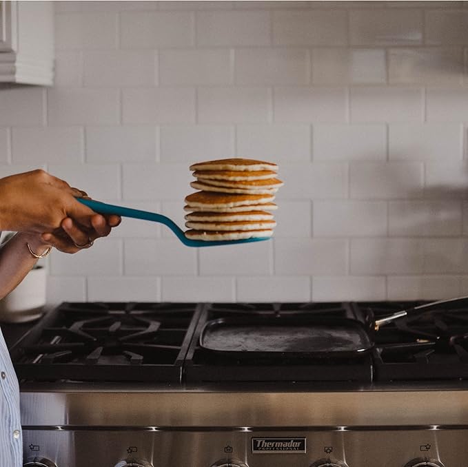 GIR: Get It Right Silicone Kitchen Spatula Turner - Non-Toxic Cooking Utensils for Nonstick Cookware, Cooking and Baking, Ultimate Flip - 13IN - Studio White