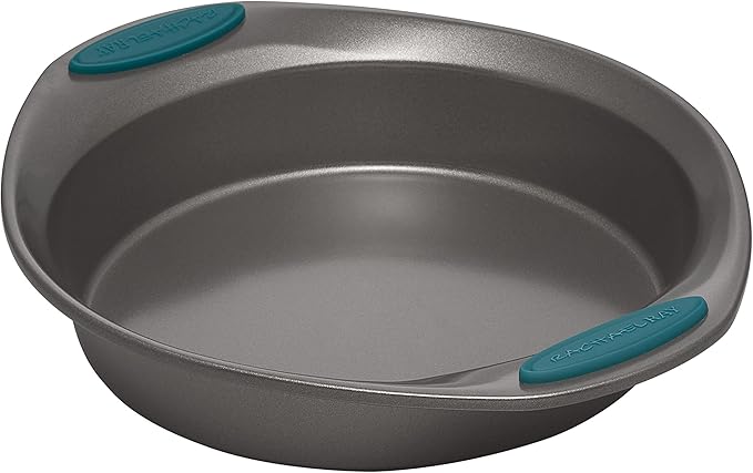 Rachael Ray Yum-o! Nonstick Bakeware Oven Lovin' Baking Pans Set, 10-Piece, Gray and Marine Blue