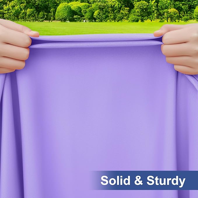 homing Rectangle Table Cloth Cover, Water-Resistant Polyester Elastic Fitted Tablecloth, Fits for 4 Foot Folding Tables, Washable Table Protector for Picnic, Camping, Outdoor (Lavender, 24" x 48")