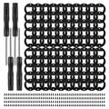 Ohiyoo 100 Set DIY Bottle Opener Kit - Stainless Steel Metal Opener Inserts for Wood (Black)