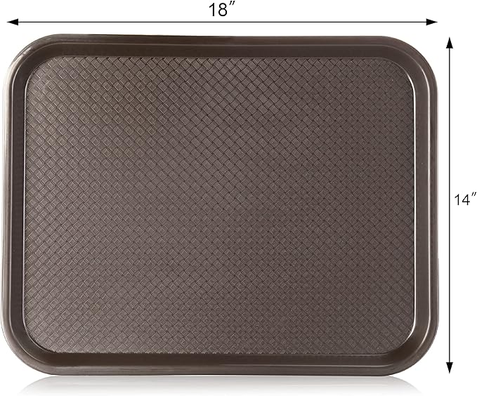 New Star Foodservice Fast Food Tray, 14 x 18 inch, Set of 12, Brown