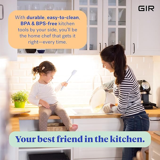 GIR: Get It Right 3-Piece Ultimate Silicone Kitchen Utensils Set - Spatula, Flip & Spoonula - Non toxic Cooking Utensils for Nonstick Cookware, Cooking and Baking - Studio White