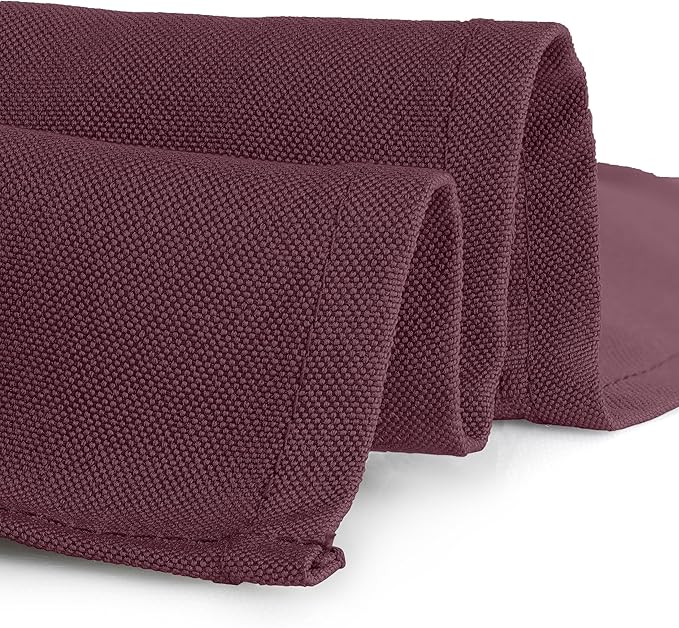 Gee Di Moda Rectangle Tablecloth - 60 x 84 Inch Burgundy Table Cloth for 5 Foot Rectangle Tables - Heavy Duty Washable Fabric - for Holiday Party, Dinner, Weddings, Baby Shower & Events