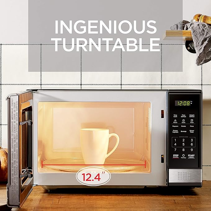 BLACK+DECKER Microwave Oven Countertop, 1.1 Cu.Ft, 1000W, Stainless Steel