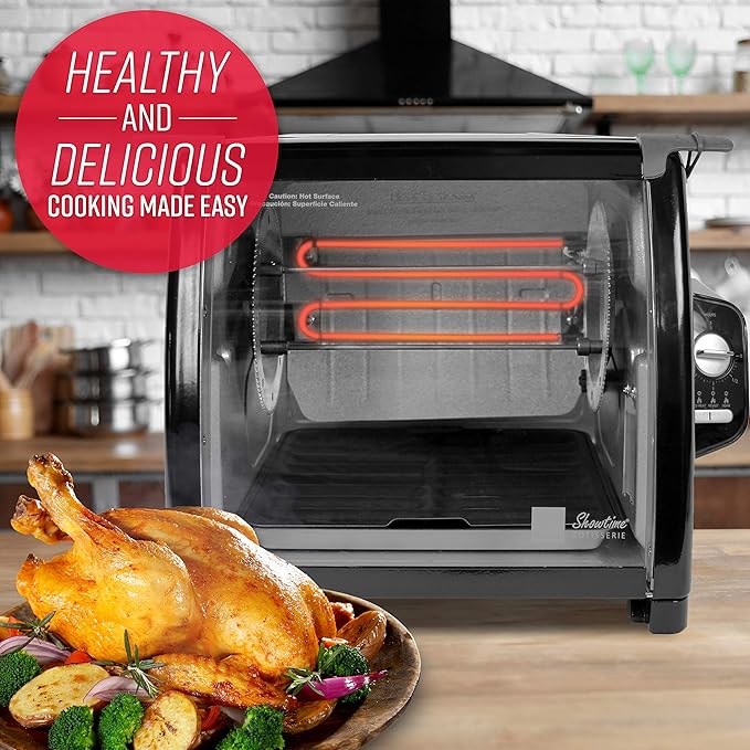 Ronco 5500 Series Countertop Rotisserie Oven, 12-lb Capacity, Black