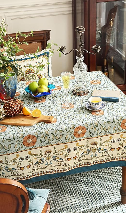 patdrea Vintage French Linen Tablecloth,Rectangular,71"x55"-Wensel