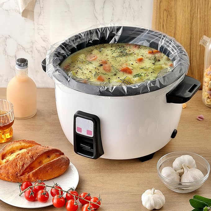 Slow Cooker Liners, 20 Pack Disposable Slow Cooker Bags for Crock Pot, BPA-Free and Easy to Clean, 13"x 21" (Fits 3-8 Quarts)