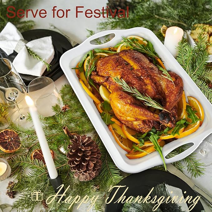 Extra Large 20" x 13" Serving Platters for Turkey, Party Entertaining