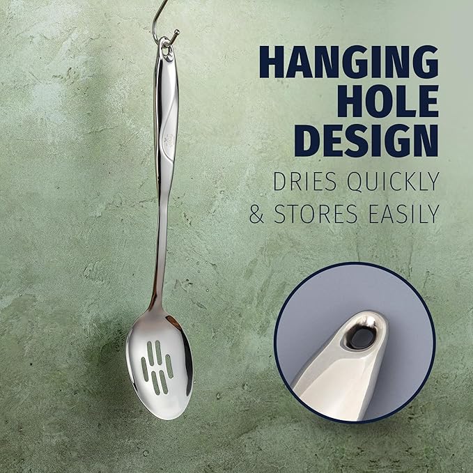 Zulay Kitchen Stainless Steel Slotted Spoon