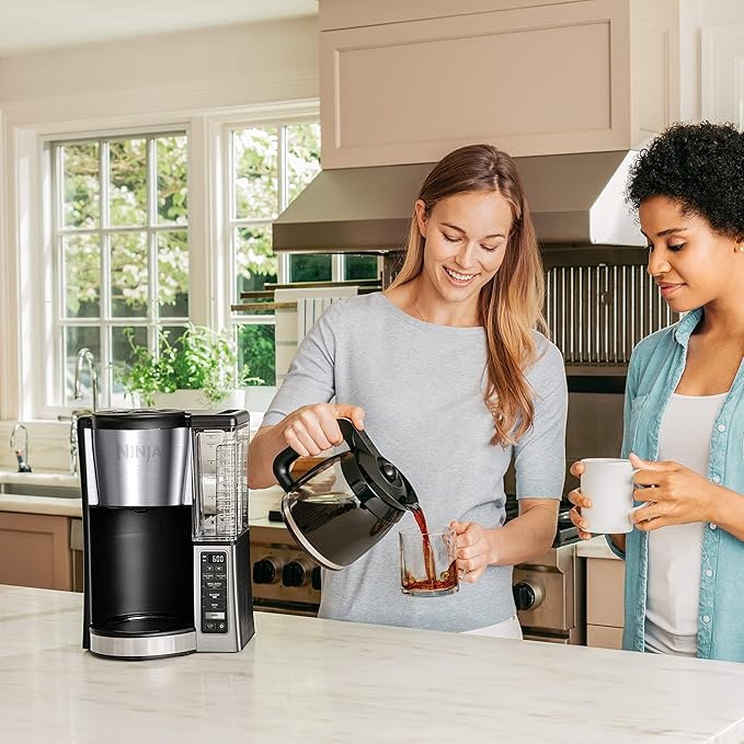 Ninja (Refurbished) 12-Cup Programmable Brewer CE251 Coffee Maker, 60 oz, Black/Stainless Steel (Renewed)