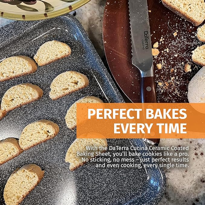 DaTerra Cucina - Nonstick Ceramic Coated Baking Sheet Twin Pack, 16"x11"x1"