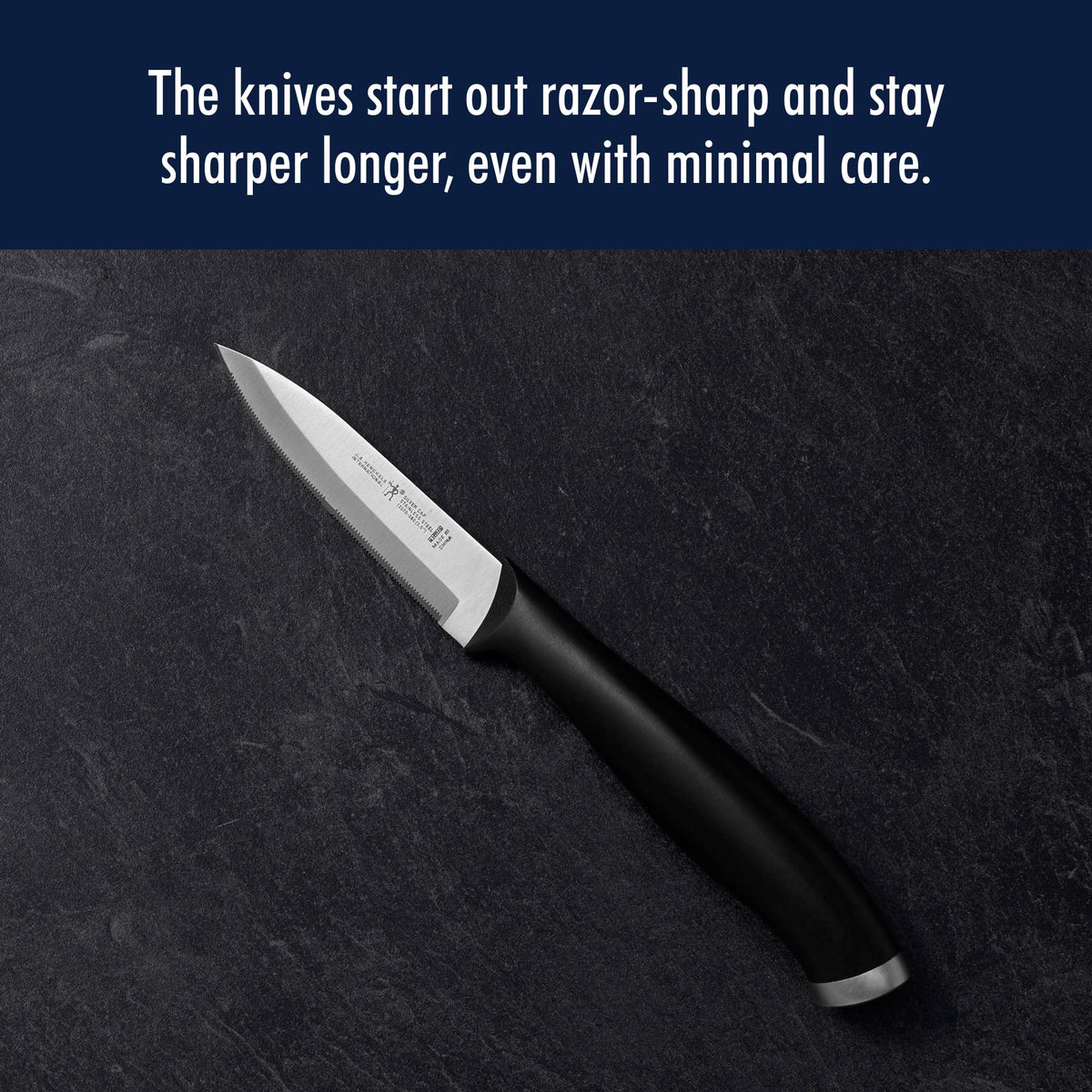 HENCKELS Silvercap Razor-Sharp 3-inch Paring Knife, German Engineered Informed by 100+ Years of Mastery
