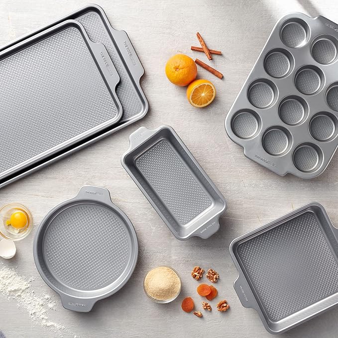 Starfrit The Rock Wav 9" Non-Stick Square Baking Pan, Carbon Steel, Grey