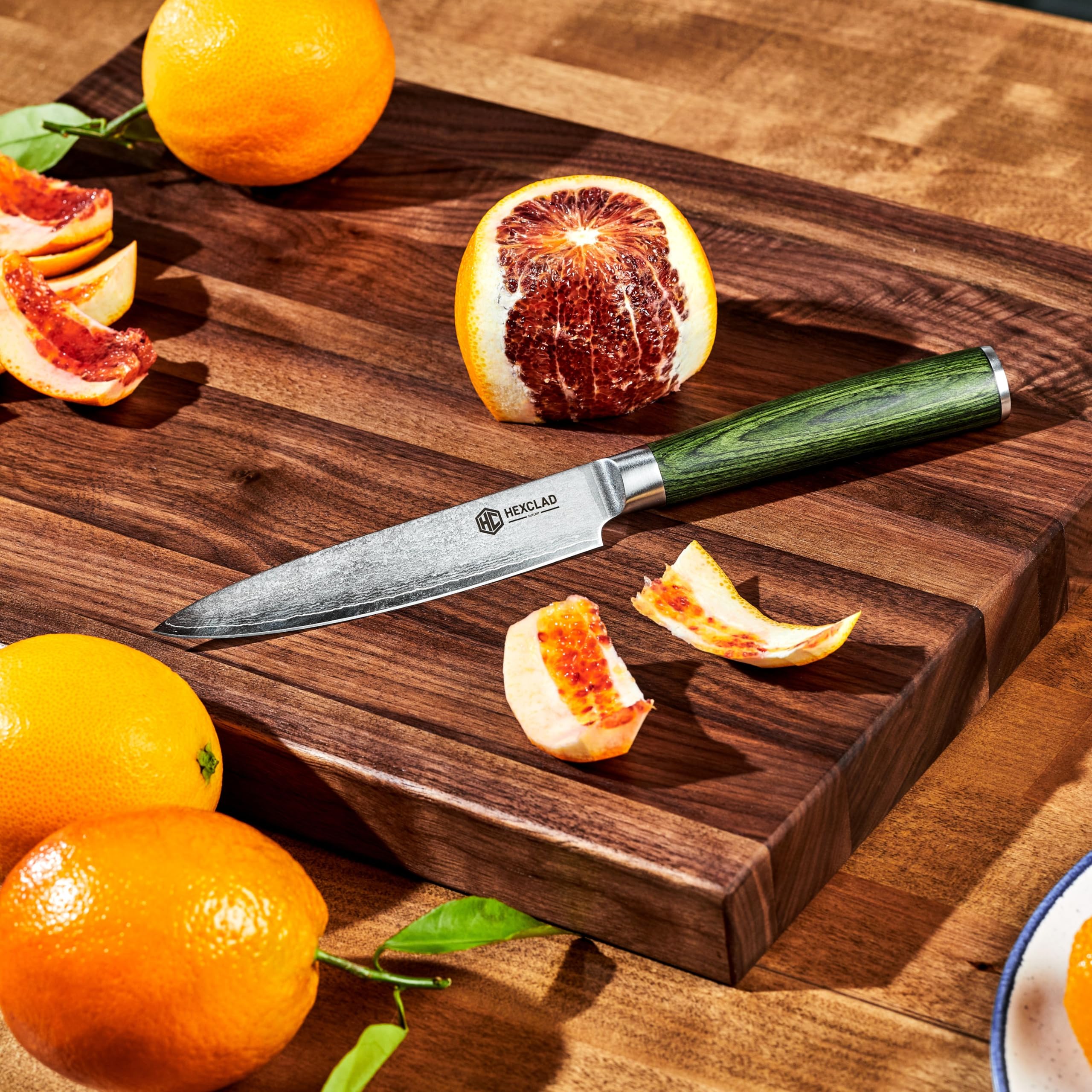 HexClad 5" Japanese Damascus Stainless Steel Utility Knife