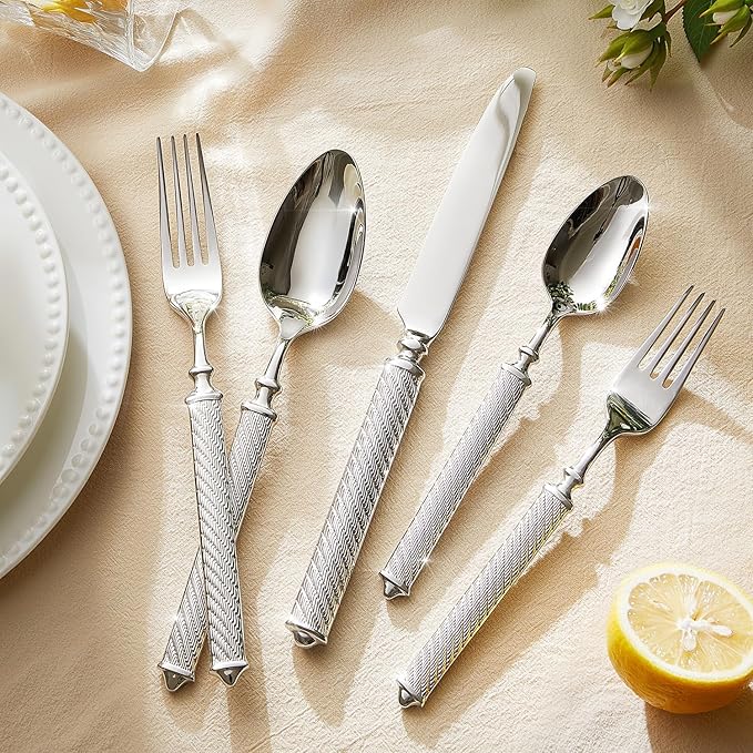 Silverware Set for 6, 30 Piece Flatware Set, 18/10 Stainless Steel
